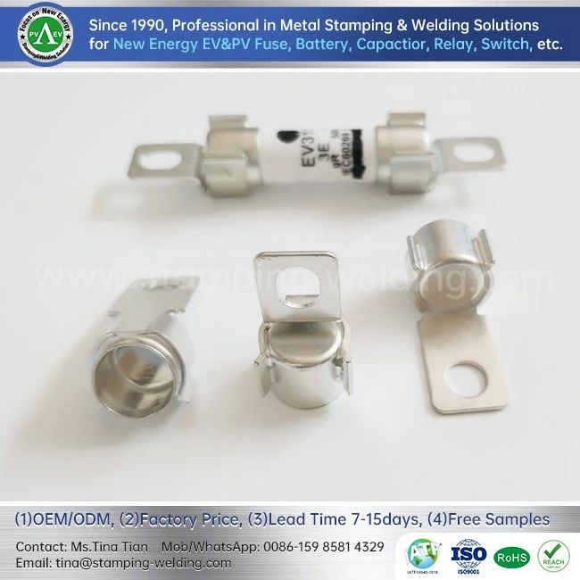 Electric vehicle silver-plated fuse contact