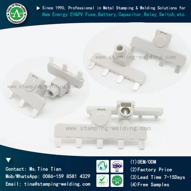 Tinned copper PP injection-molded insulated busbar Tinned copper PP injection-molded insulated busbar