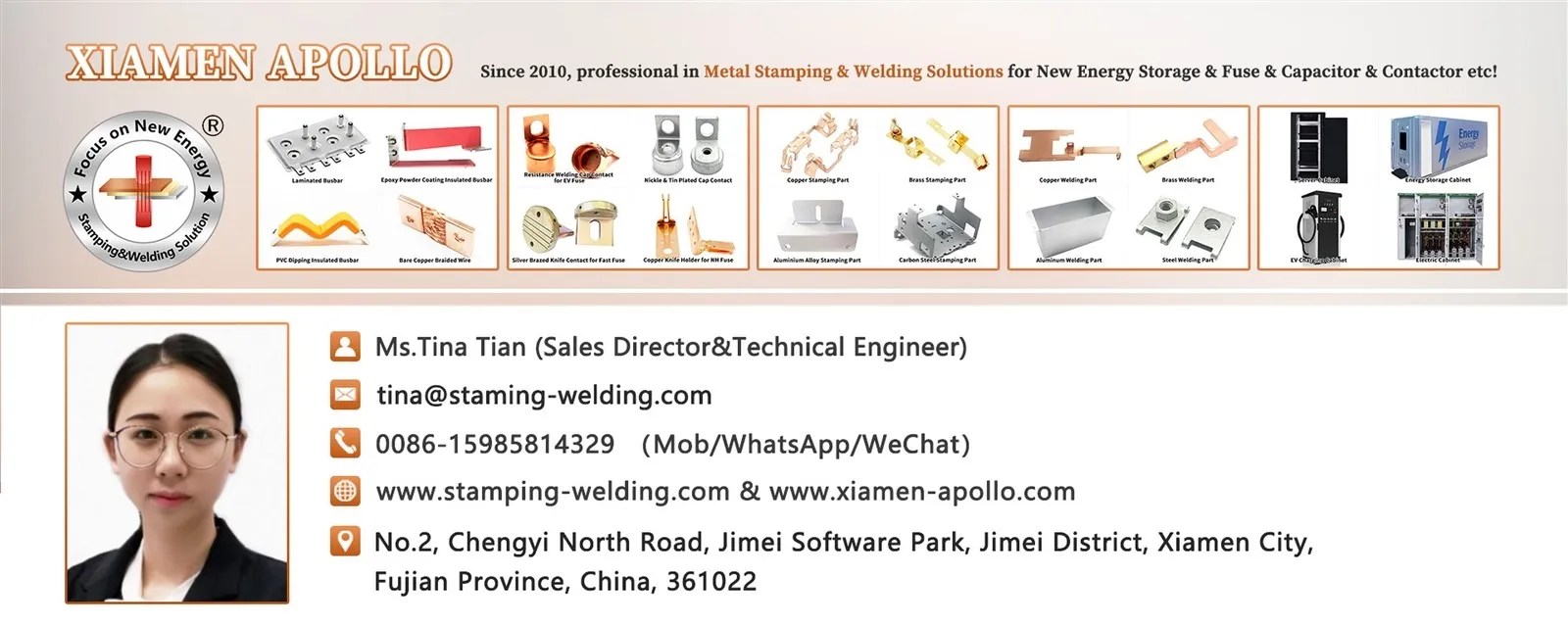 Ms. Tina from Xiamen Apollo Ms. Tina from Xiamen Apollo